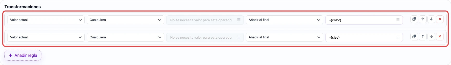 Abrir imagen en grande Reglas para construir offer_id desde varios campos