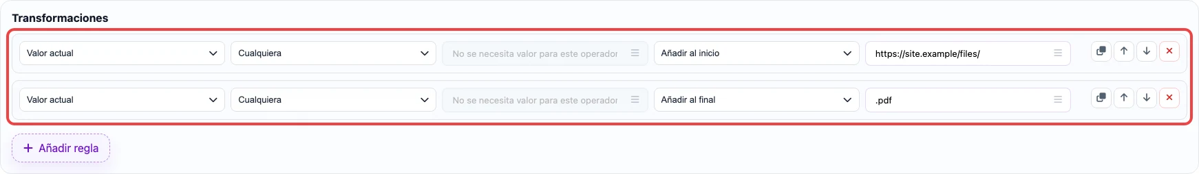 Abrir imagen en grande Reglas para crear enlace PDF personal
