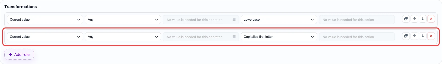 Open image larger Capitalize-first-letter rule for a product description
