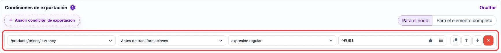 Condición currency para precio JSON