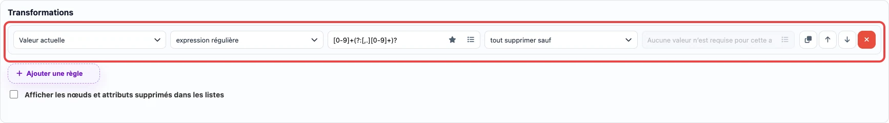 Ouvrir l’image en grand Règle de nettoyage de amount