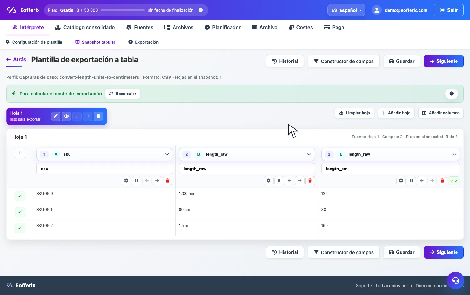 Animación para abrir la configuración de length_cm