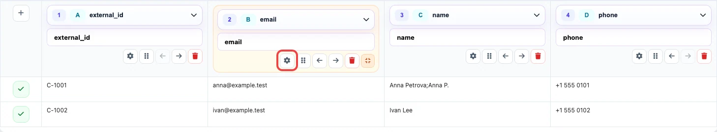 Ouvrir l’image en grand Ouverture des paramètres de email