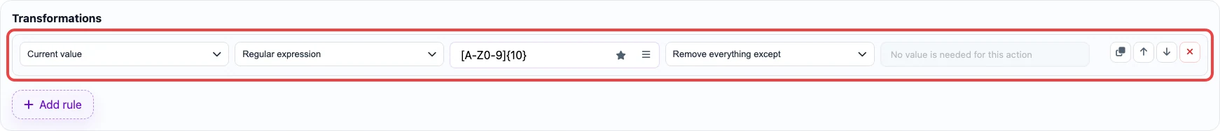 Open image larger Regular expression rule for ASIN