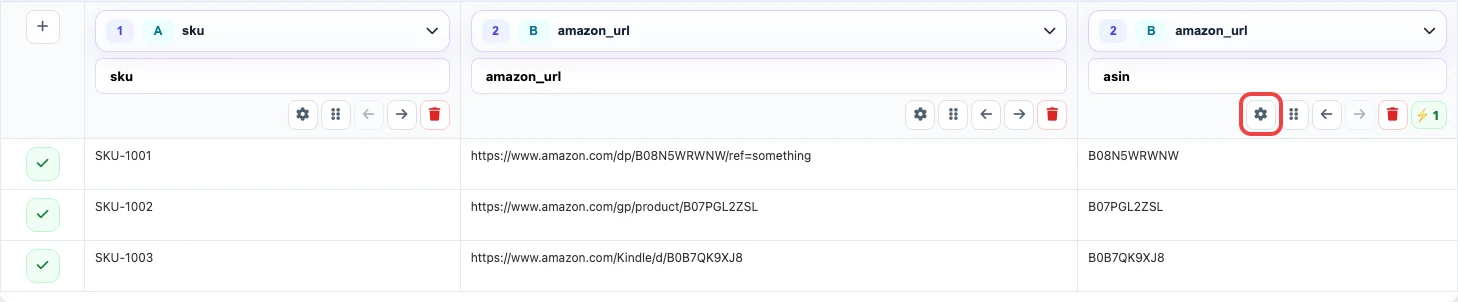 Открыть изображение крупнее ASIN извлечен из Amazon URL в таблице Eofferix