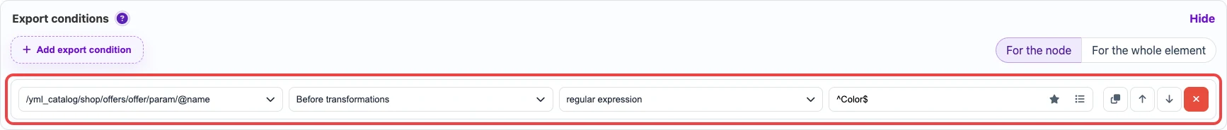 Value condition