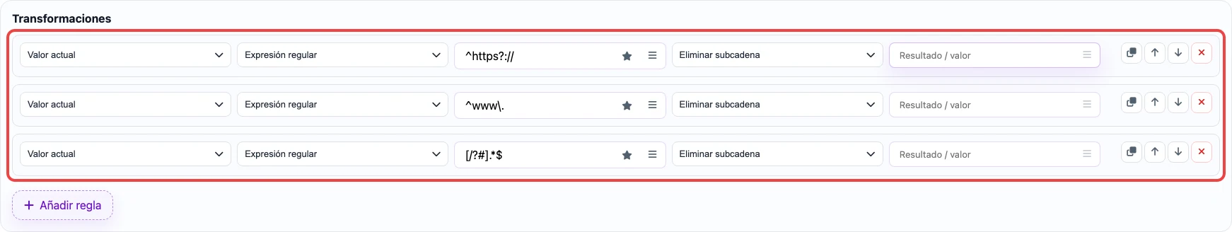 Reglas regex para extraer un dominio de una URL