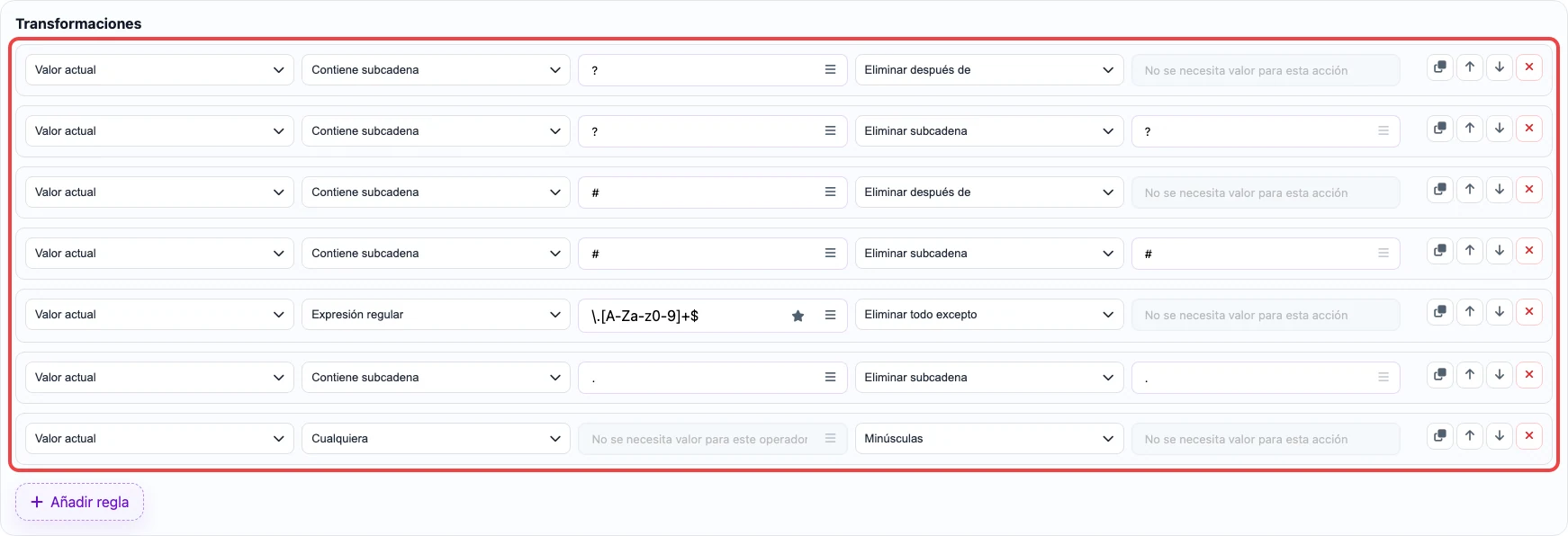 Abrir imagen en grande Reglas para extraer extension de archivo