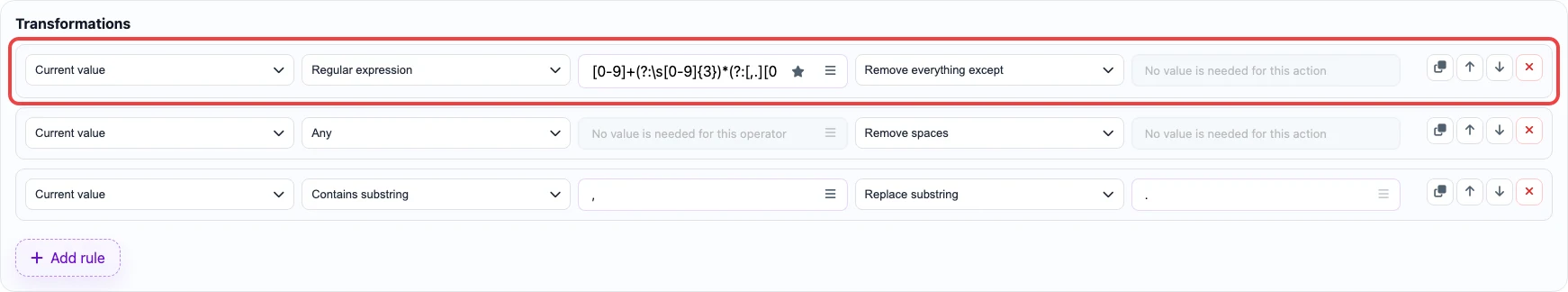 Open image larger Regex rule for extracting the numeric price