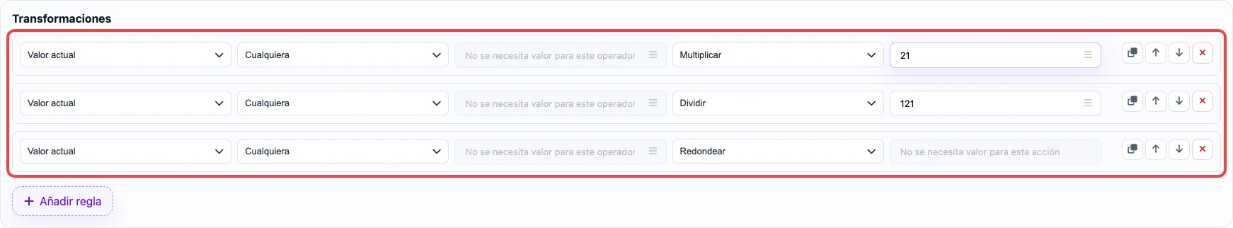 Abrir imagen en grande Reglas para calcular el importe del IVA desde un precio con IVA