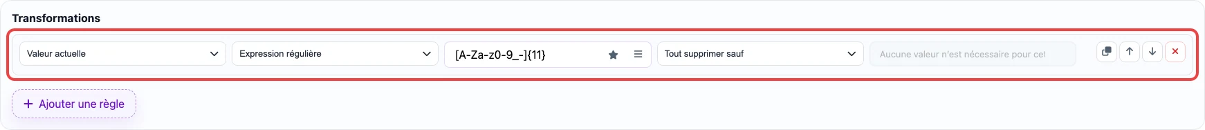 Regle d expression reguliere pour YouTube video ID