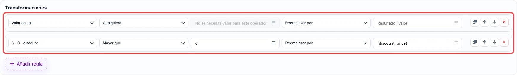 Abrir imagen en grande Reglas para rellenar sale_price de forma condicional