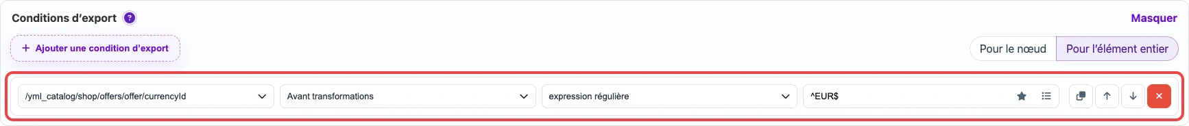 Ouvrir l’image en grand Condition d’export