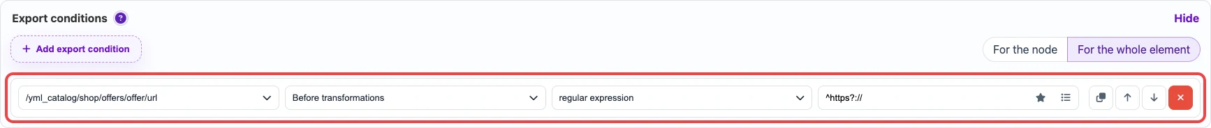 Open image larger Export condition