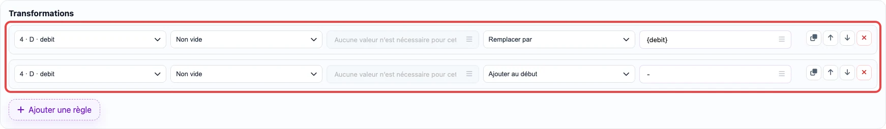 Ouvrir l image en grand Regles pour creer Amount pour Xero