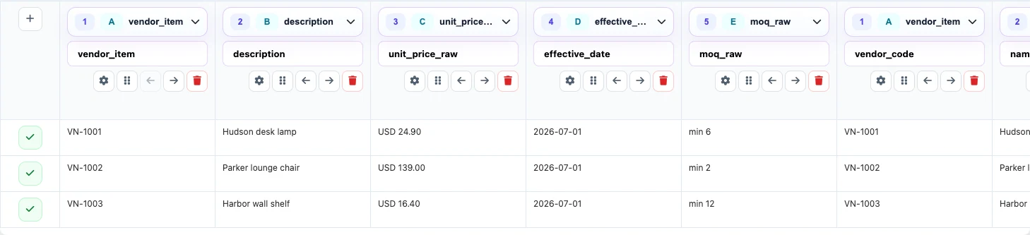Open image larger Opening the unit_price_text column in Eofferix
