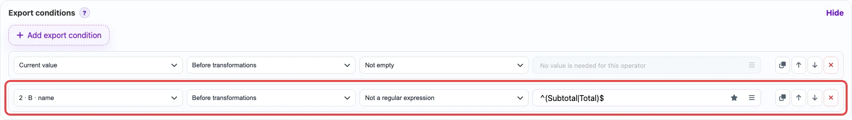 Condition that excludes Total and Subtotal rows