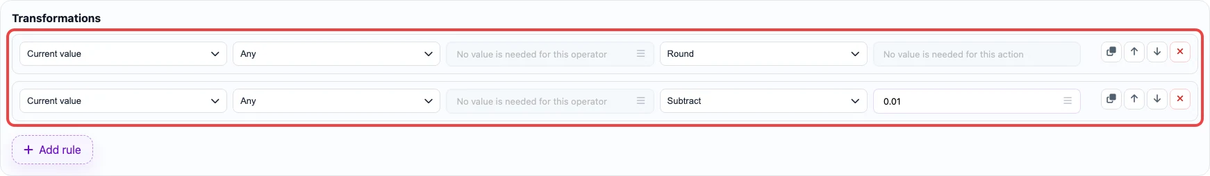 Open image larger Rules for rounding price to a .99 ending