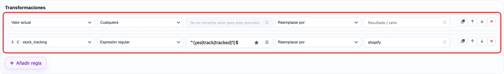 Transformations: Inventory tracker
