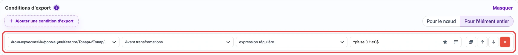 Ouvrir l’image en grand Condition d’export