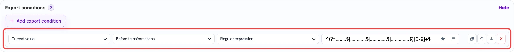 Row export condition for a valid-looking barcode