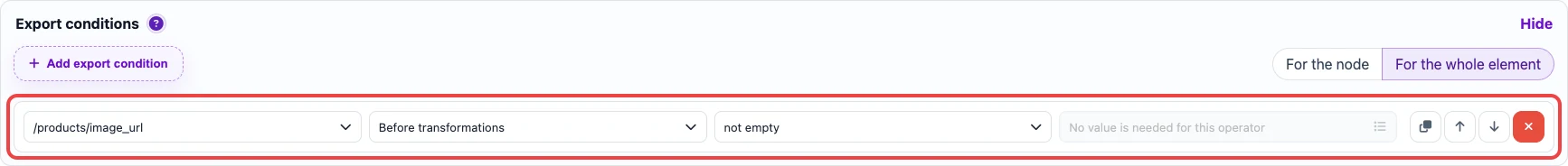 image_url is not empty condition