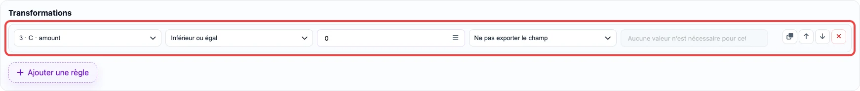 Regle de remplissage Credit pour QuickBooks