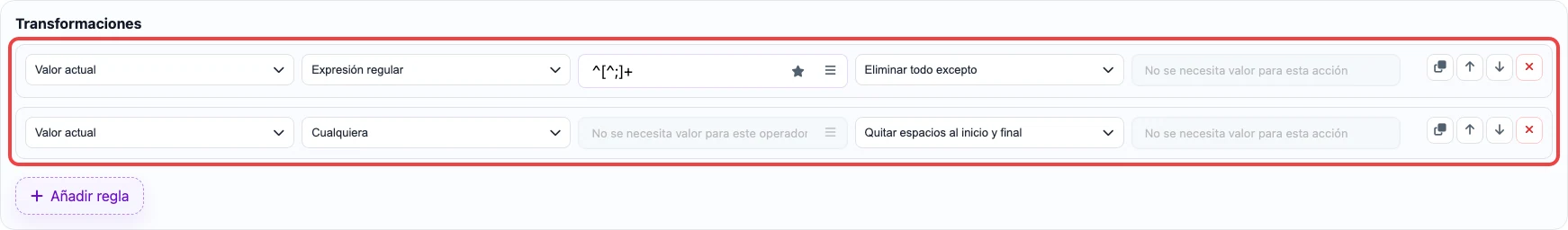Reglas para extraer la primera URL de imagen