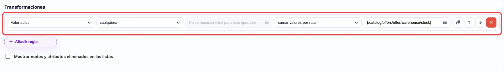 Abrir imagen en grande Regla de suma stock_total