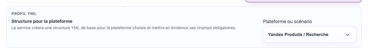 Choix dun scenario YML dans un profil Eofferix