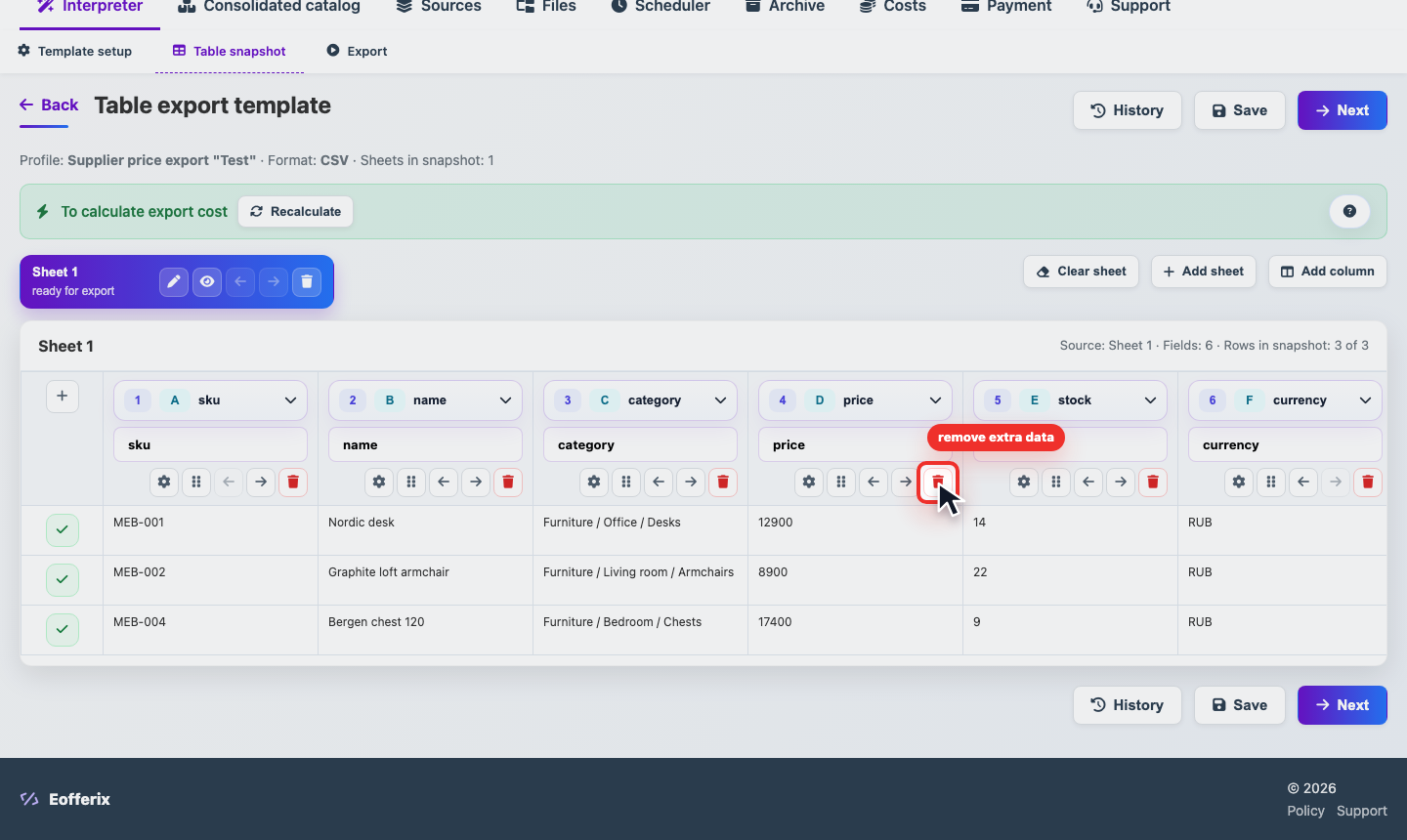 Animation of configuring the price transformation with an Increase by 10 percent rule Animation of configuring the price transformation with an Increase by 10 percent rule