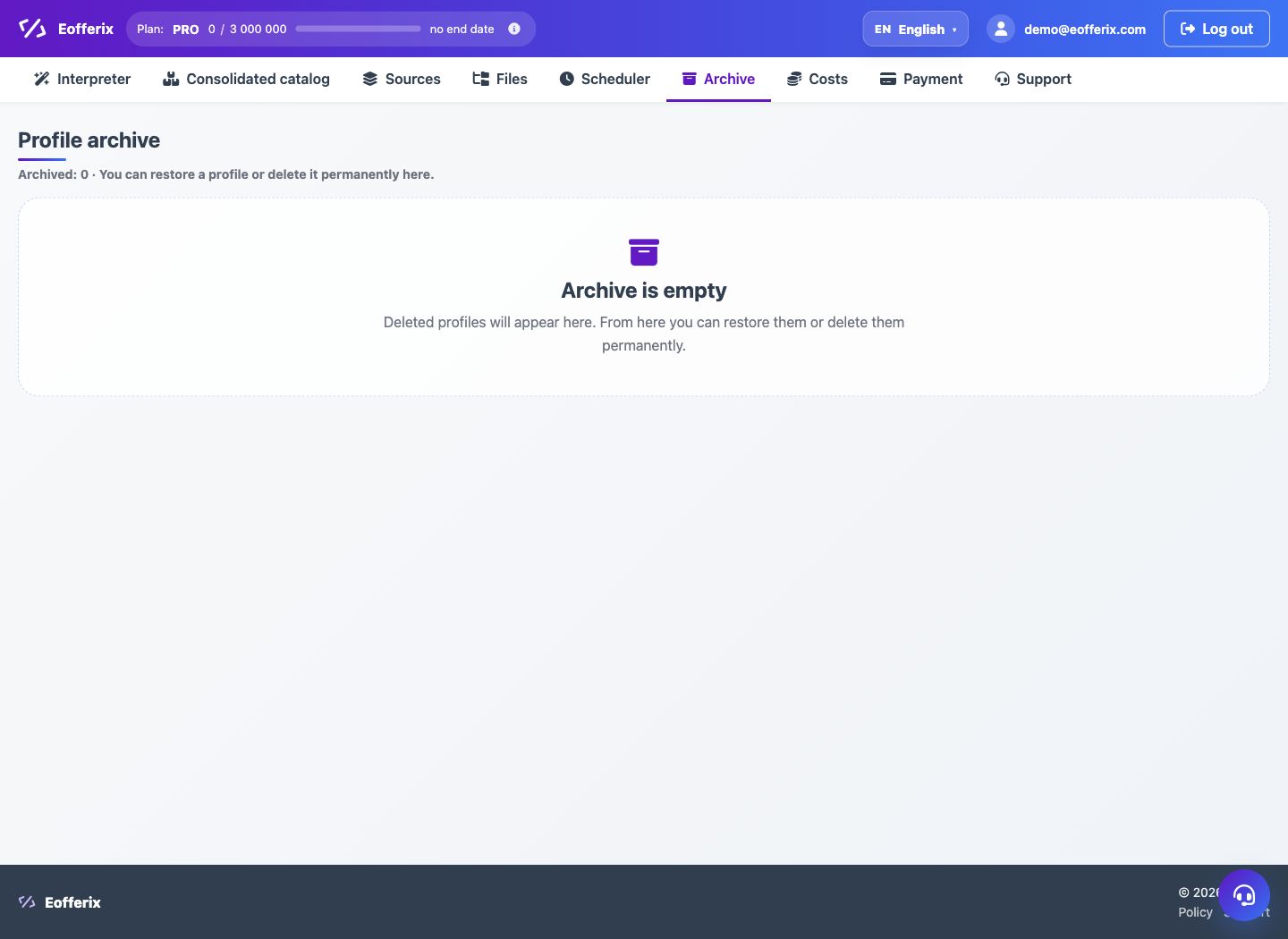 Launches, history and profile archive — Eofferix