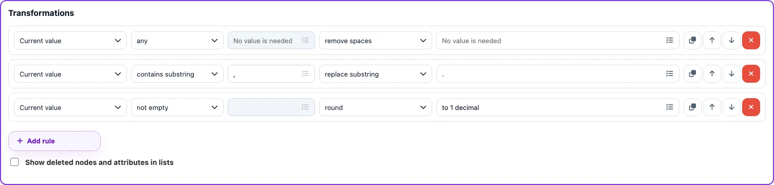 Sequential price value transformations before catalog import