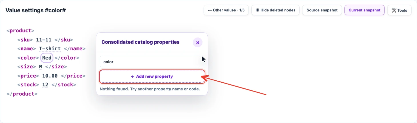 Creating the Color property from a snapshot value
