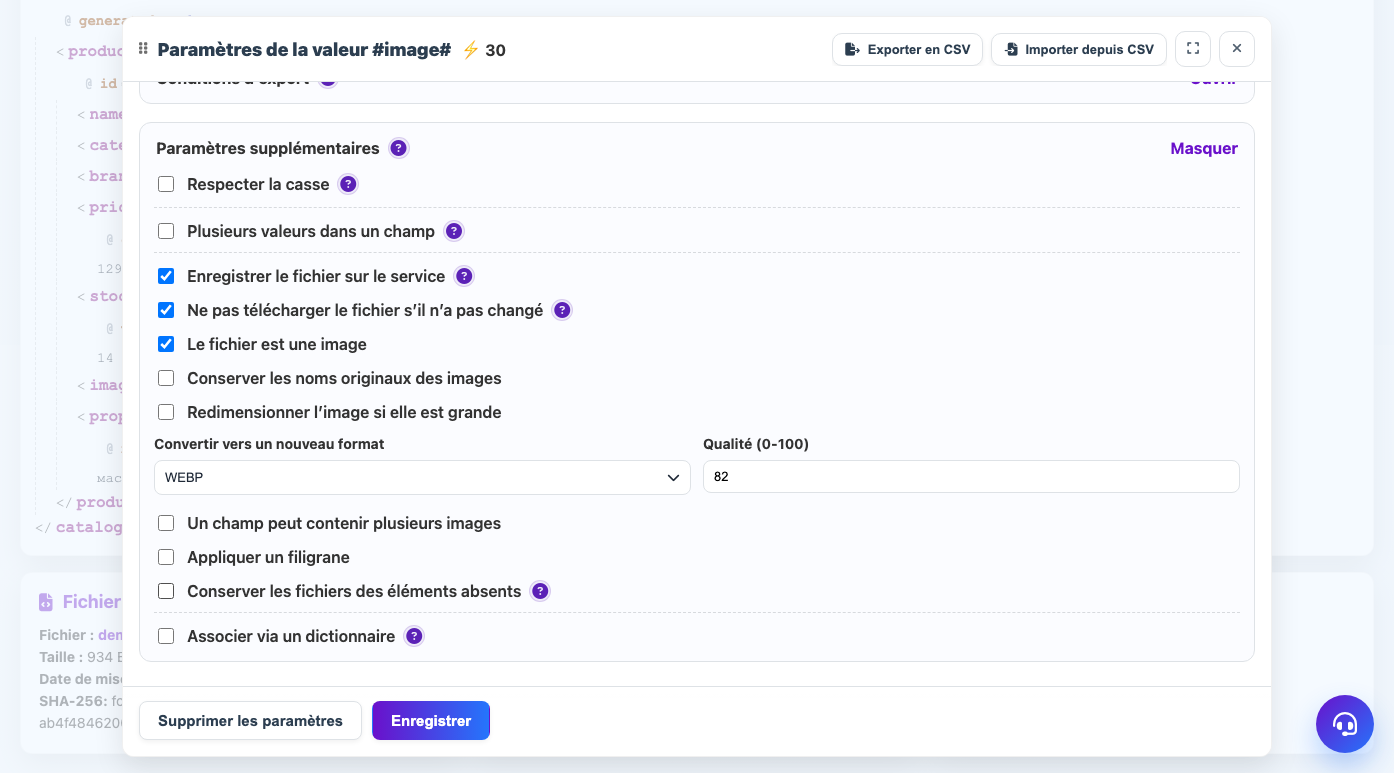 Comment ajuster la qualité de l'image — Eofferix