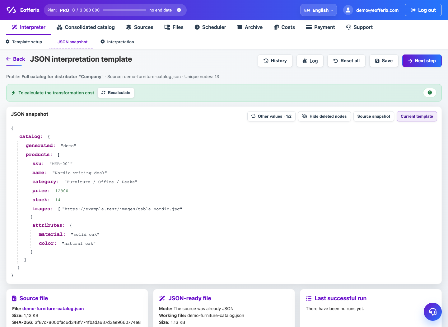 How to collect an array in JSON result — Eofferix
