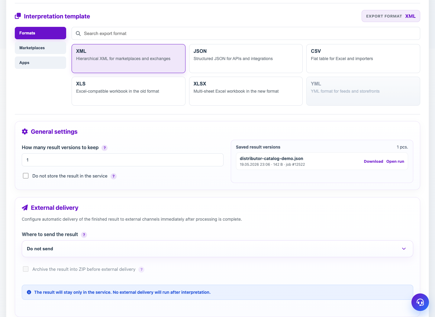 How to match source fields with catalog products and offers — Eofferix