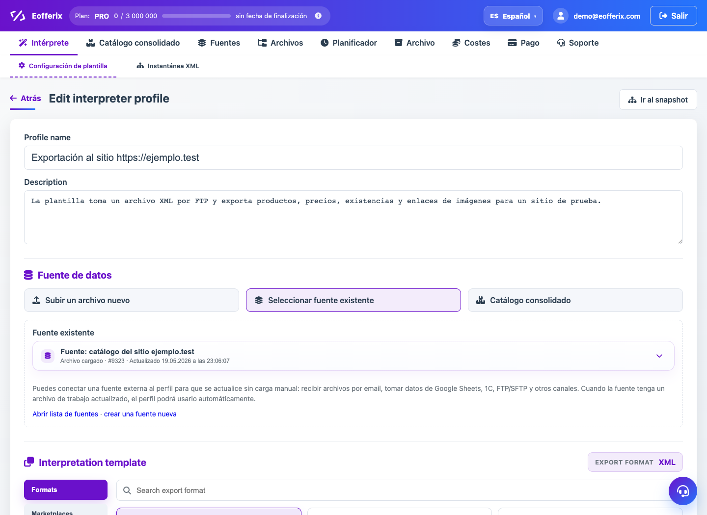 Perfil API de bayas silvestres — Eofferix
