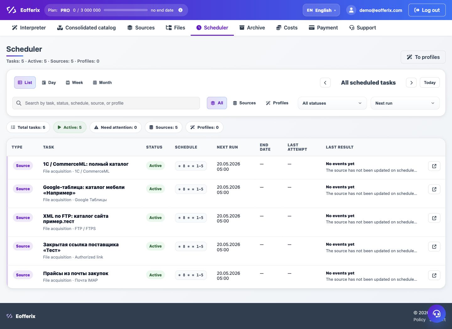Task Scheduler — Eofferix