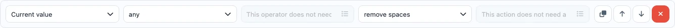 Remove spaces