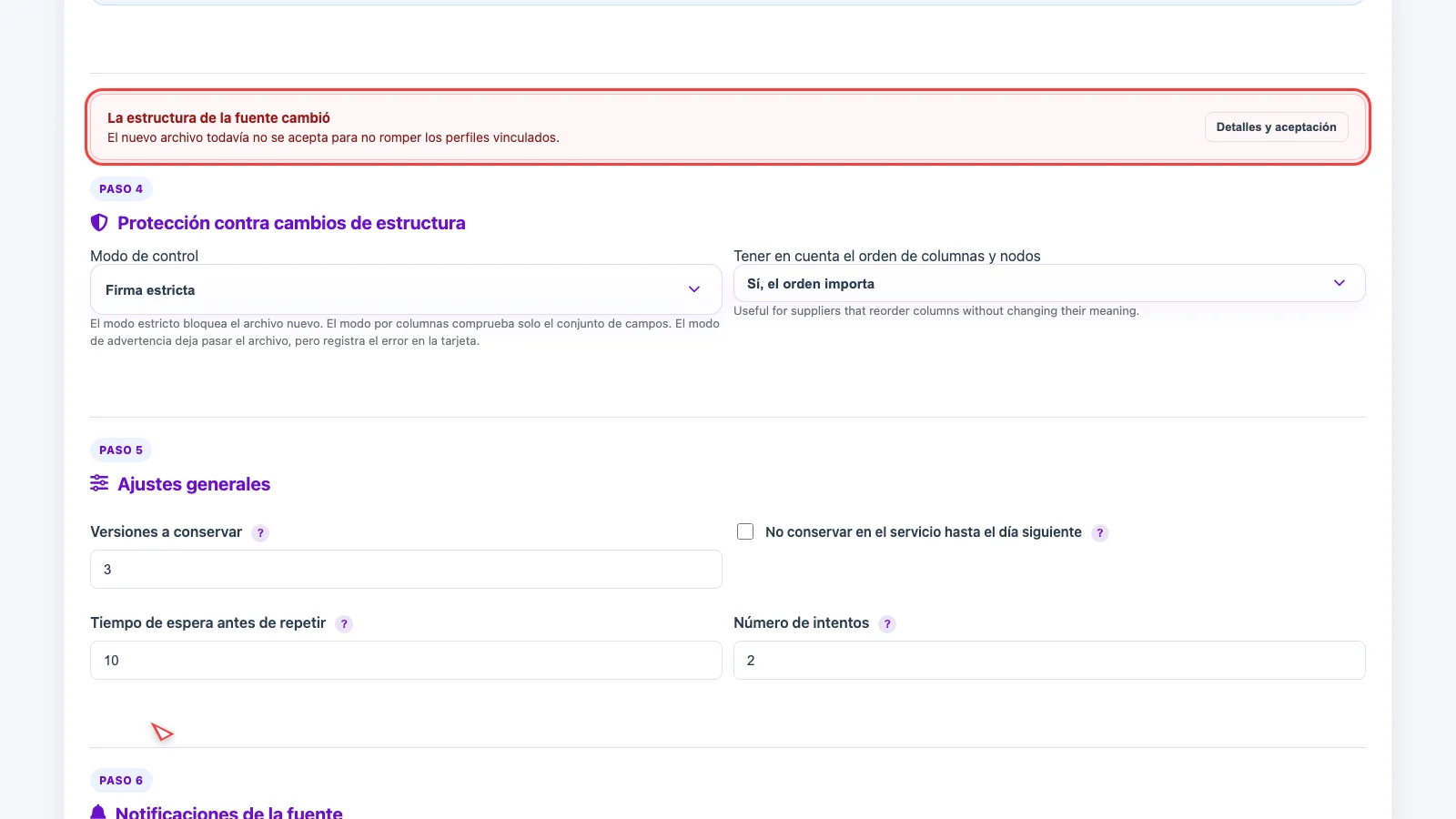 Animación de aceptación de una nueva estructura de fuente en Eofferix