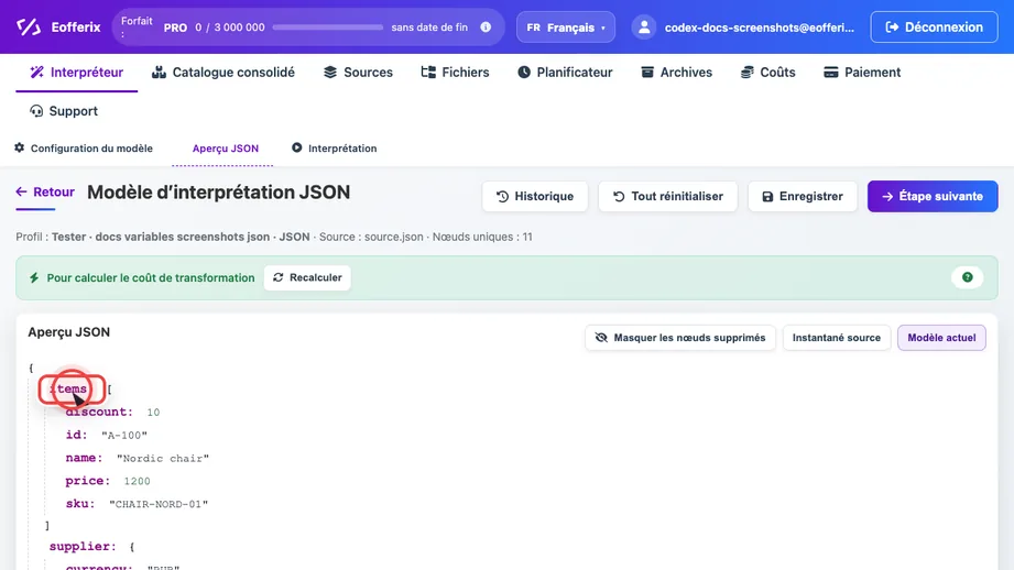 Animation pour activer une variable dans l’éditeur JSON Eofferix Animation pour activer une variable dans l’éditeur JSON Eofferix