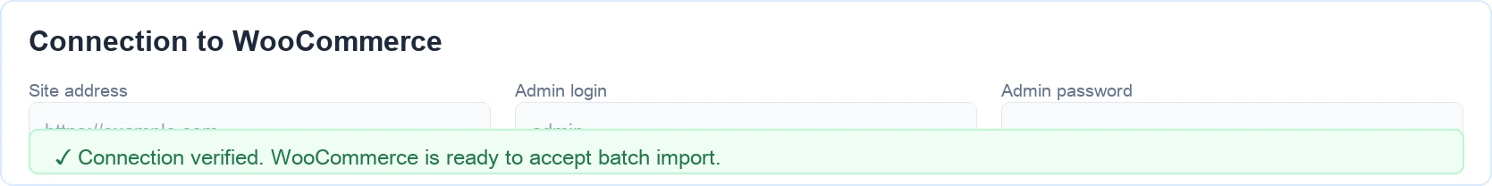 WooCommerce connection check